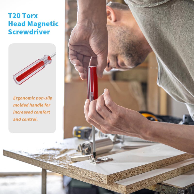 Antrader T20 5mm Magnetic Tip Plastic Grip Torx Security Screwdriver 100mm Long - Image 4